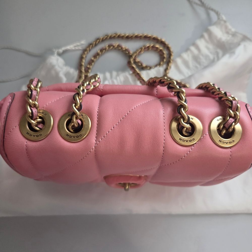 Coach Madison 18 Pink Quilted Convertible Shoulder Bag - Picture 5 of 11